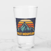Split Mountain California Retro Turquoise Glas (Voorkant)