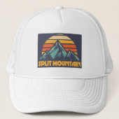Split Mountain California Retro Turquoise Trucker Pet (Voorkant)