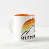 Split Mountain California Retro Tweekleurige Koffiemok (Voorkant links)