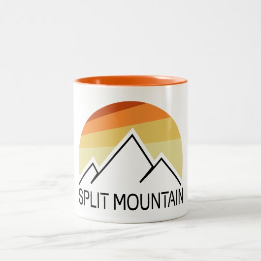 Split Mountain California Retro Tweekleurige Koffiemok (Center)