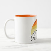 Split Mountain California Retro Tweekleurige Koffiemok (Links)