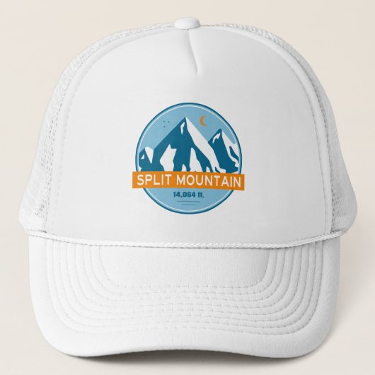 Split Mountain California sterren maan Trucker Pet (Voorkant)
