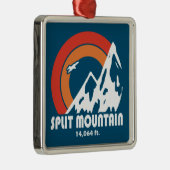 Split Mountain California Sun Eagle Metalen Ornament (Rechts)