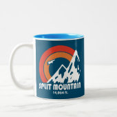Split Mountain California Sun Eagle Tweekleurige Koffiemok (Links)