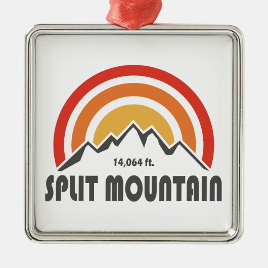 Split Mountain Californië Metalen Ornament (Voorkant)
