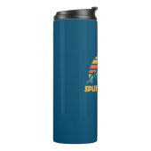 Split Mountain Californië Retro Turquoise Thermosbeker (Gedraaid links)