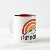 Split Mountain Californië Tweekleurige Koffiemok (Voorkant links)
