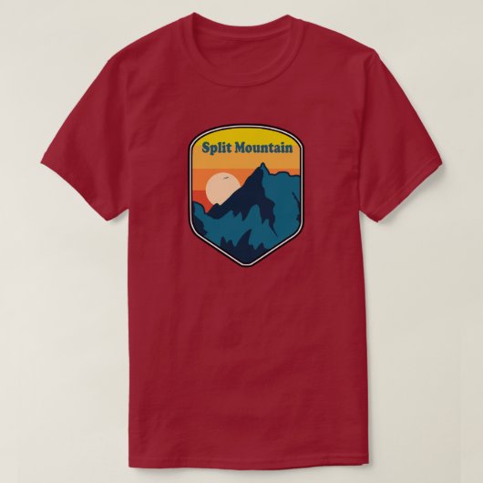Split Mountain Californië zonsopgang T-shirt (Design voorkant)