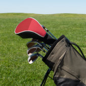 Split-Panel Tomato Red Hybrid Golf Head Hoesje Golfheadcover (Insitu)