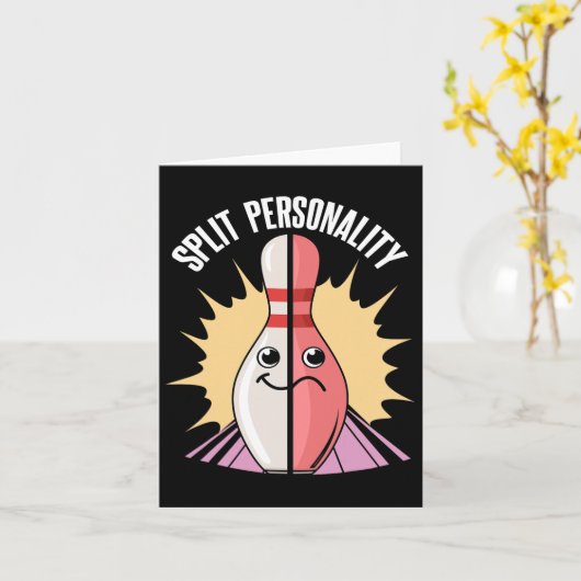 Split Persoonlijkheid Bowling Pin Kaart (Gele Bloem)