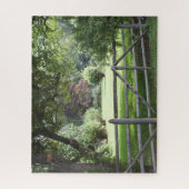 Split Rail Fence - groene graslandwerf Legpuzzel (Verticaal)