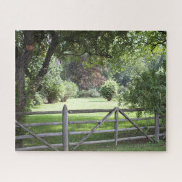 Split Rail Fence - groene graslandwerf Legpuzzel