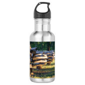 Split Rail Fence Water Bottle Waterfles (Voorkant)