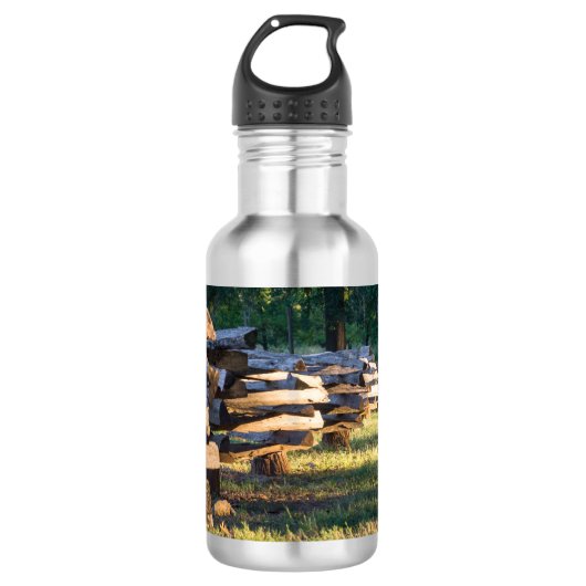 Split Rail Fence Water Bottle Waterfles (Voorkant)