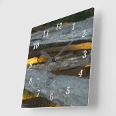 Split Rail Textuur Wandklok (Hoek)