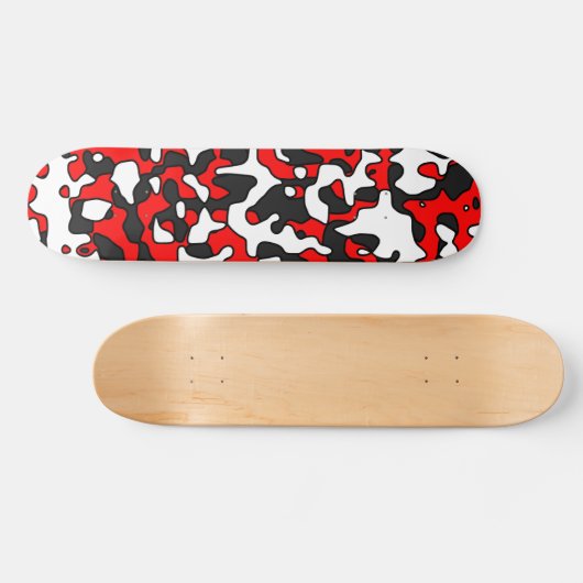 Split Red Camo Persoonlijk Skateboard (Horizontaal)