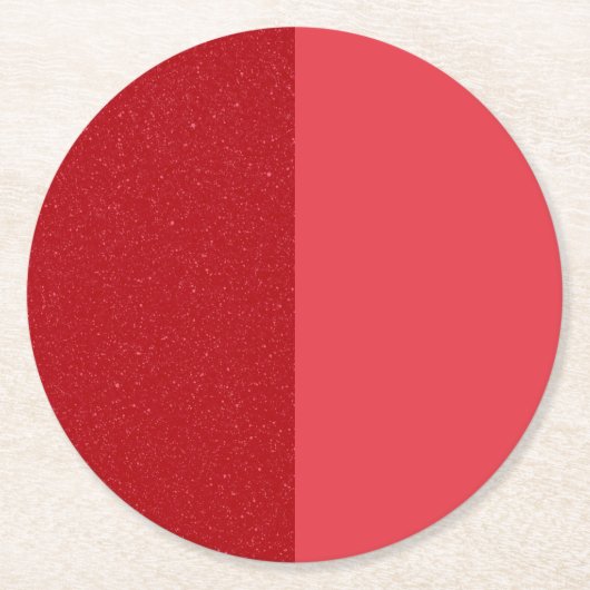 Split Red Custom Coaster Set – Mat en Noise Ronde Kartonnen Onderzetter (Voorkant)