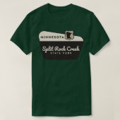 Split Rock Creek State Park Minnesota Welkomstbord T-shirt (Design voorkant)