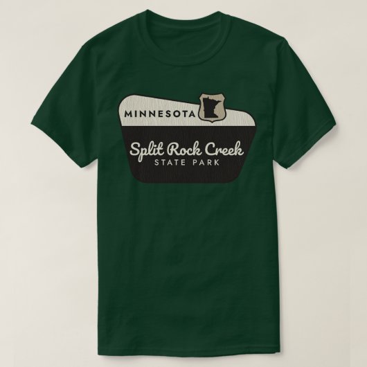 Split Rock Creek State Park Minnesota Welkomstbord T-shirt (Design voorkant)