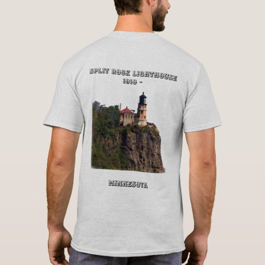 Split Rock Lighthouse 2 shirt met zijkant (Achterkant)
