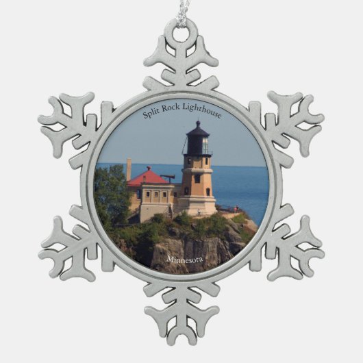 Split Rock Lighthouse ball of snowflake ornament (Voorkant)