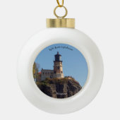 Split Rock Lighthouse ball of snowflake ornament (Voorkant)