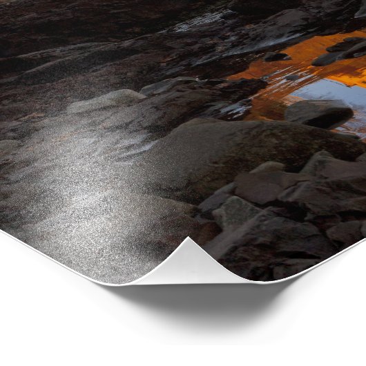 Split Rock Lighthouse bij zonsondergang bij Two Foto Afdruk (Hoek)