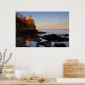 Split Rock Lighthouse bij zonsondergang bij Two Poster (Keuken)