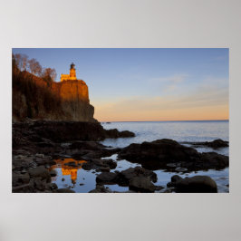 Split Rock Lighthouse bij zonsondergang bij Two Poster