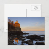 Split Rock Lighthouse bij zonsondergang nabij Two Briefkaart (Voorkant / Achterkant)