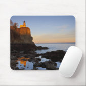 Split Rock Lighthouse bij zonsondergang nabij Two Muismat (Met muis)