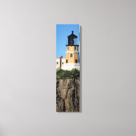 Split Rock Lighthouse Cliffside Vertical Canvas