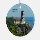 Split Rock Lighthouse, dubbelzijdig versierd Keramisch Ornament (Links)