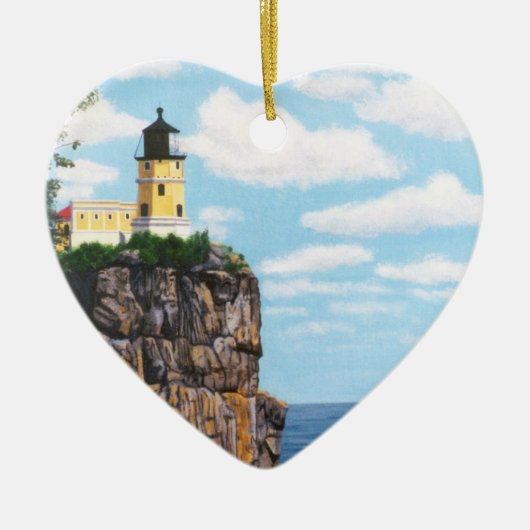 Split Rock Lighthouse Keramisch Ornament (Voorkant)
