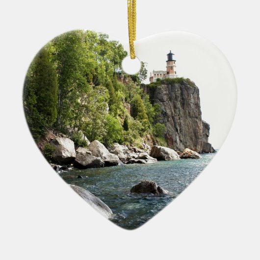 Split Rock Lighthouse Keramisch Ornament (Voorkant)