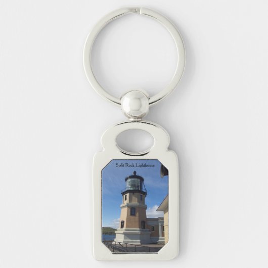 Split Rock Lighthouse metal key chain Sleutelhanger (Voorkant)