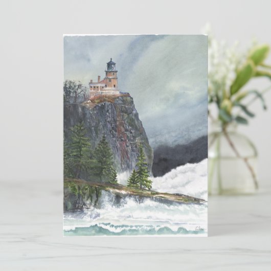 Split Rock Lighthouse Minnesota bedankkaart (Staand voorkant)