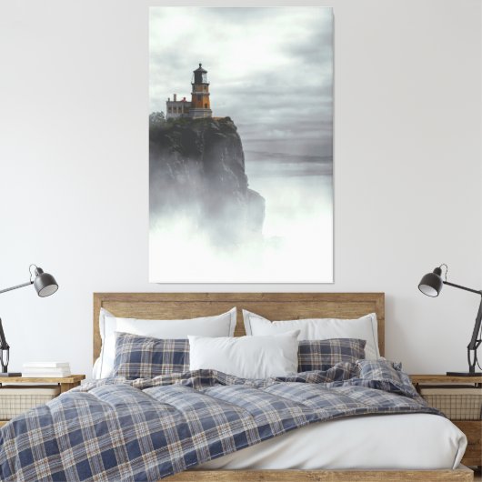 SPLIT ROCK LIGHTHOUSE - MINNESOTA CANVAS AFDRUK (Insitu (Slaapkamer))