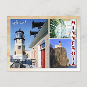 Split Rock Lighthouse, Minnesota (multiview) Briefkaart