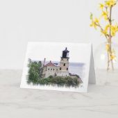 Split Rock Lighthouse Minnesota Photo Note Kaart (Gele Bloem)