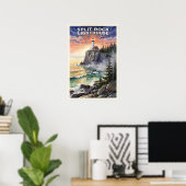 Split Rock Lighthouse Minnesota Reisposter uit het Poster (Thuiskantoor)