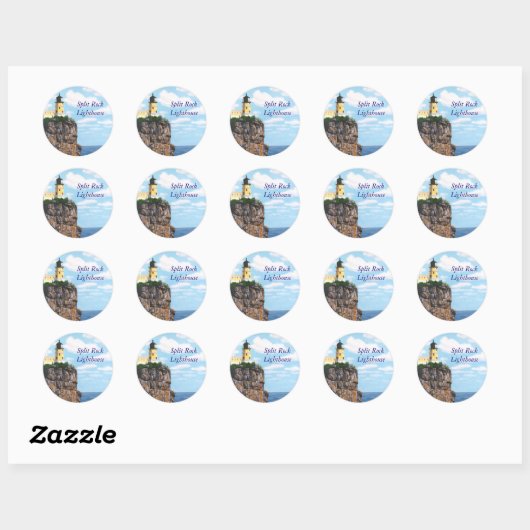 Split Rock Lighthouse Ronde Sticker (Vel)