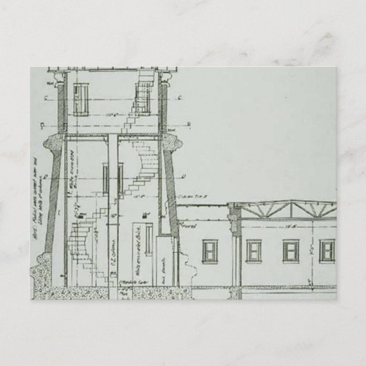 Split Rock Lighthouse Schematics Briefkaart (Voorkant)