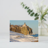 Split Rock Lighthouse State Park aan het meer Briefkaart (Staand voorkant)