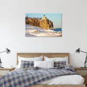 Split Rock Lighthouse State Park aan het meer Canvas Afdruk (Insitu (Slaapkamer))