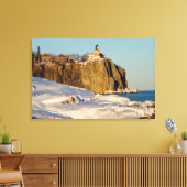 Split Rock Lighthouse State Park aan het meer Canvas Afdruk (Insitu (Woonkamer))