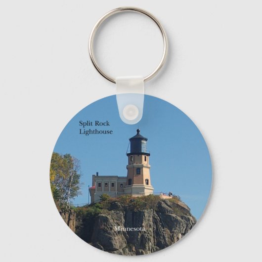 Split Rock Lighthouse van strandsleutelketen Sleutelhanger (Voorkant)