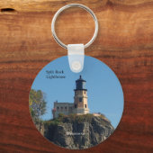 Split Rock Lighthouse van strandsleutelketen Sleutelhanger (Voorkant)