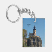 Split Rock Lighthouse verdubbelde sleutelketen Sleutelhanger (Voorkant Links)
