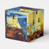 Split Rock vuurtoren bij nacht Bedankdoosjes (Achterkant)